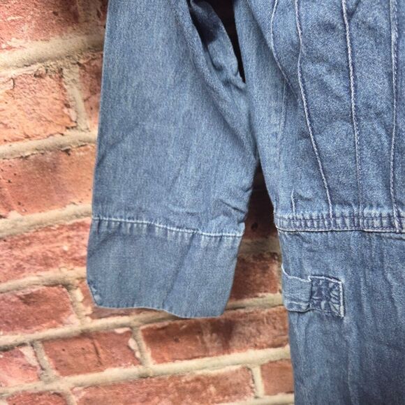 Vintage 90s Cotton Maxi Dress | New Direction | Women’s Medium | Blue - Picture 4 of 8